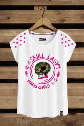 CAMISETA MUJER HARD BLANCA