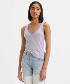 CAMISETA LEVI’S® DRY GOODS TANK RAYAS PÚRPURA