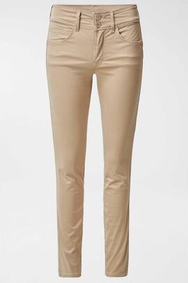 SECRET SKINNY FIT HIGH RISE EN LONETA ELÁSTICA BEIGE