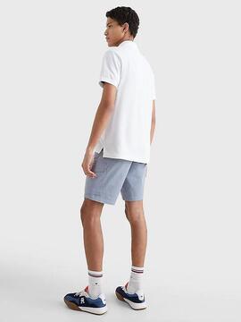 POLO CHEST COLOURBLOCK SLIM FIT BLANCO