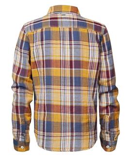 CAMISA PETROL M-1030-SIL405-3049 DE CUADROS MULTICOLOR