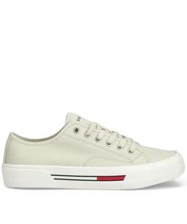 ZAPATILLAS DE LONA BAJA LACE UP CANVAS BEIGE