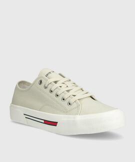 ZAPATILLAS DE LONA BAJA LACE UP CANVAS BEIGE