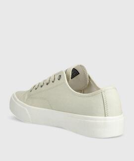 ZAPATILLAS DE LONA BAJA LACE UP CANVAS BEIGE