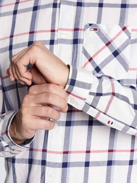 CAMISA ESSENTIAL CHECK TARTAN BLANCO