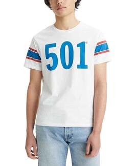 CAMISETA GRAPHIC TEE 501 STRIPE BLANCA