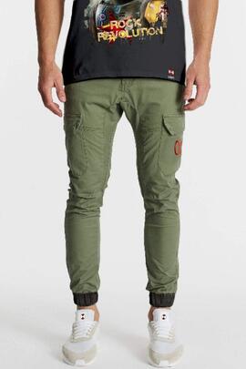 PANTALÓN JOGGER CARGO DE HOMBRE NUMBER VERDE CAQUI