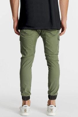 PANTALÓN JOGGER CARGO DE HOMBRE NUMBER VERDE CAQUI