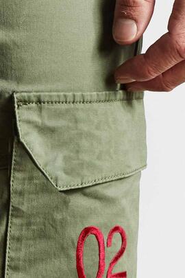 PANTALÓN JOGGER CARGO DE HOMBRE NUMBER VERDE CAQUI