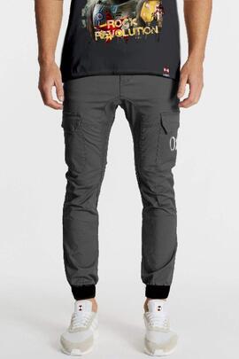 PANTALÓN JOGGER CARGO DE HOMBRE NUMBER GRIS