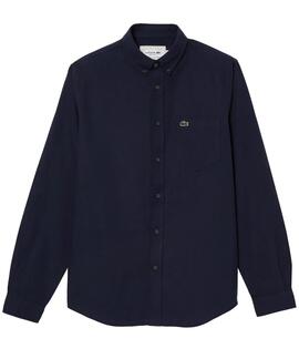 CAMISA LACOSTE REGULAR FIT OXFORD AZUL MARINO