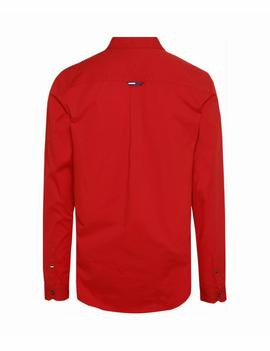 TJM SOLID TWILL SHIRT REGULAR FIT FLAME SCARLET