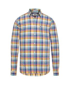 TJM ESSENTIAL BIG CHECK SHIRT REGULAR FIT YELLOW