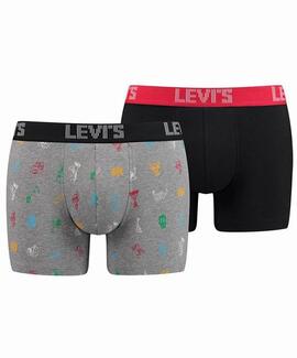 LEVIS 200SF SCHOOLDAZE BOXER BRIEF 2 PACK MID GREY