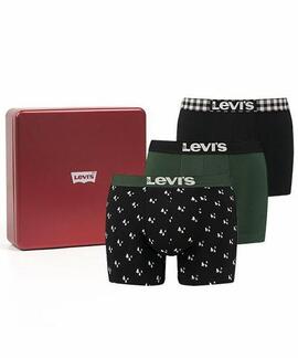 LEVIS 200SF GIFTBOX CHRISTMAS BOXER 3P DARK GREEN