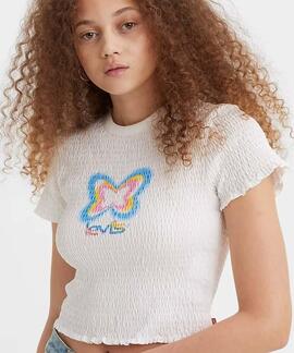 TOP LEVI’S® GRAPHIC POPCORN TEE BUTTERFLY BRIGHT WHITE