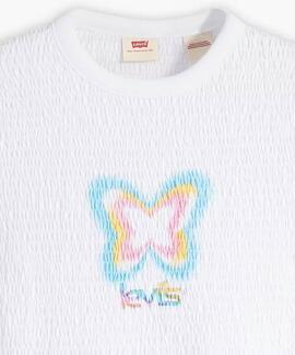 TOP LEVI’S® GRAPHIC POPCORN TEE BUTTERFLY BRIGHT WHITE