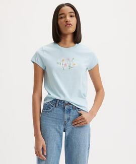 CAMISETA LEVI’S® GRAPHIC AUTHENTIC TEE FLOWER SCENE BABY BLU