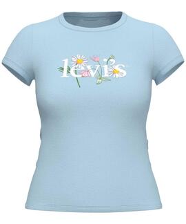 CAMISETA LEVI’S® GRAPHIC AUTHENTIC TEE FLOWER SCENE BABY BLU