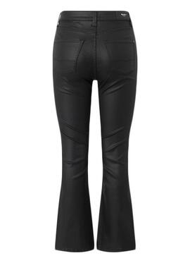 PANTALÓN VAQUERO DION FLARE DENIM ENCERADO NEGRO