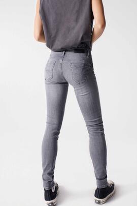 WONDER PUSH UP SKINNY FIT SOFT TOUCH EN DENIM GRIS