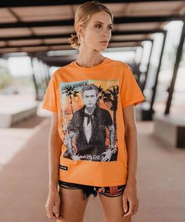 CAMISETA UNISEX JAMES DEAN NARANJA