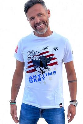 CAMISETA HOMBRE FREE BLANCA