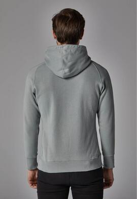 SUDADERA SLIM FIT GRIS CASCO BLANCO