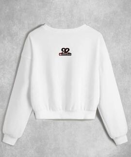 SUDADERA CORTA MUJER GLORY BLANCA