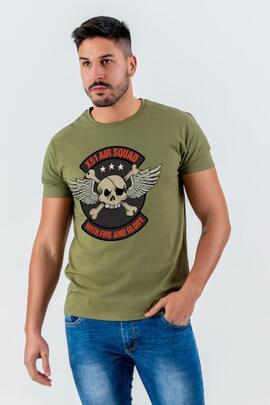 CAMISETA HOMBRE GLORY VERDE CAQUI