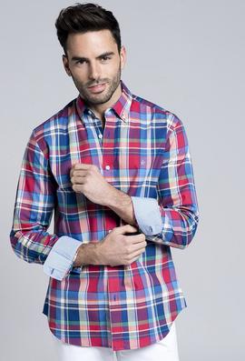 CAMISA H TARTAN ROJA