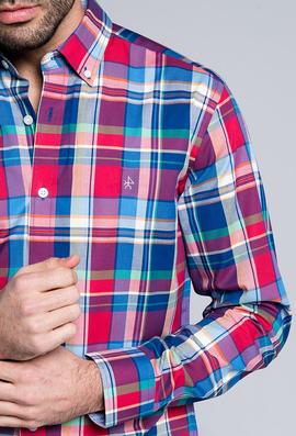 CAMISA H TARTAN ROJA