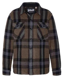 SOBRECAMISA SCHOTT SHCARL45 CUADROS VERDES