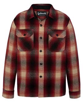 SOBRECAMISA SCHOTT SHCARL48 CUADROS GRANATES