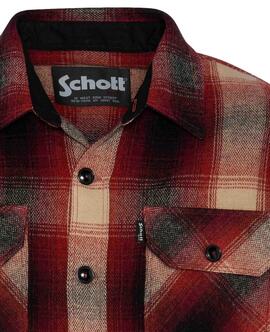 SOBRECAMISA SCHOTT SHCARL48 CUADROS GRANATES