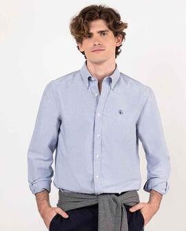 CAMISA LISA OXFORD AZUL