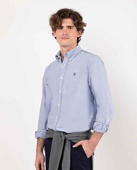 CAMISA LISA OXFORD AZUL