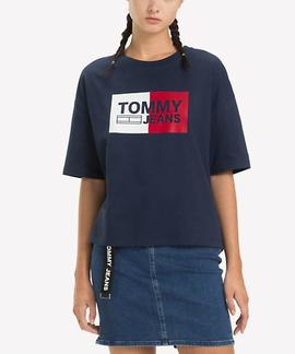 TJW BOX LOGO TEE CROPPED FIT BLACK IRIS