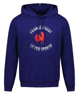 SUDADERA CON CAPUCHA UNISEX FRANCIA RUGBY AZUL