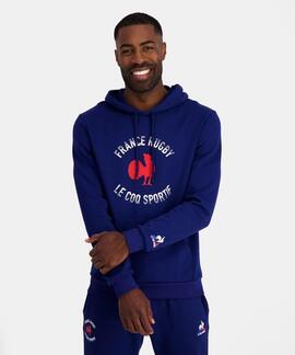 SUDADERA CON CAPUCHA UNISEX FRANCIA RUGBY AZUL