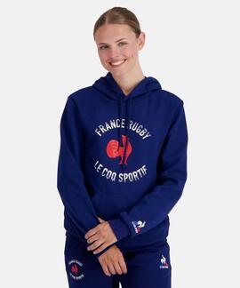 SUDADERA CON CAPUCHA UNISEX FRANCIA RUGBY AZUL