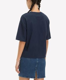TJW BOX LOGO TEE CROPPED FIT BLACK IRIS