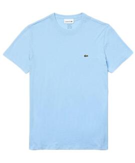 CAMISETA BÁSICA LACOSTE CELESTE