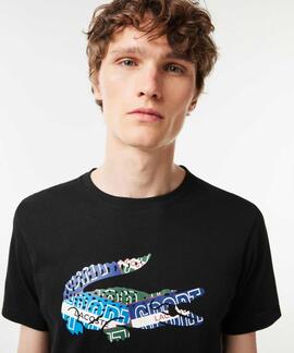 CAMISETA LACOSTE SPORT REGULAR FIT NEGRA