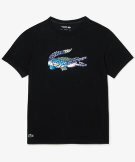CAMISETA LACOSTE SPORT REGULAR FIT NEGRA