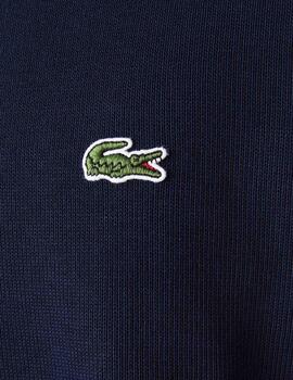 JERSEY LACOSTE CON CUELLO CREMALLERA AZUL MARINO