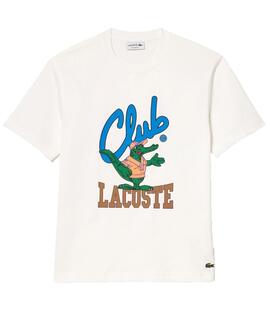 CAMISETA UNISEX LACOSTE RELAXED FIT BLANCA