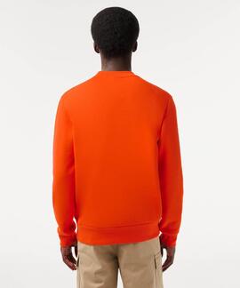 SUDADERA JOGGER LACOSTE EN ALGODÓN CEPILLADO NARANJA