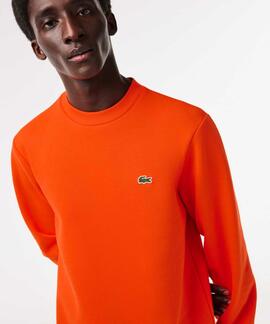 SUDADERA JOGGER LACOSTE EN ALGODÓN CEPILLADO NARANJA