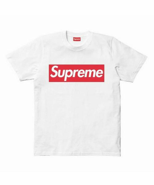 CAMISETA SUPREME BLANCA LOGO ROJO